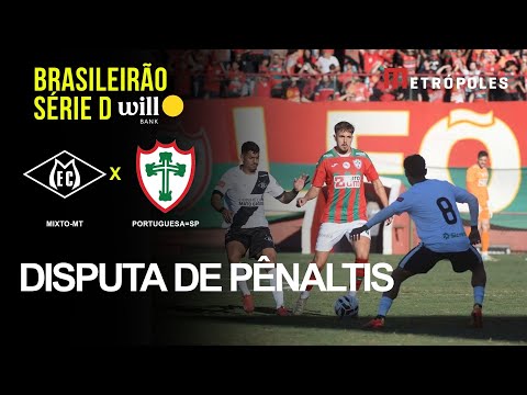 Série D: assista à disputa de pênaltis que classificou o Mixto-MT diante da Portuguesa-SP