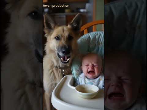 dog and baby