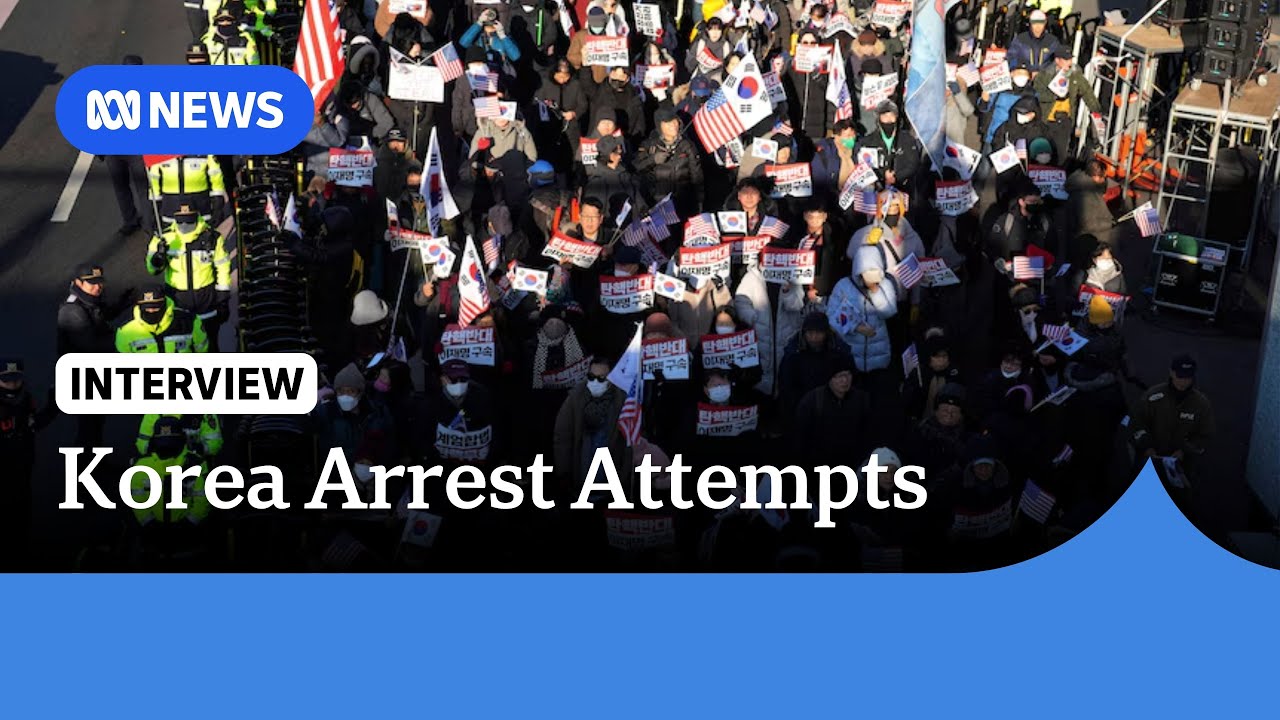 Investigators attempt to arrest impeached president Yoon Suk Yeol | ABC NEWS