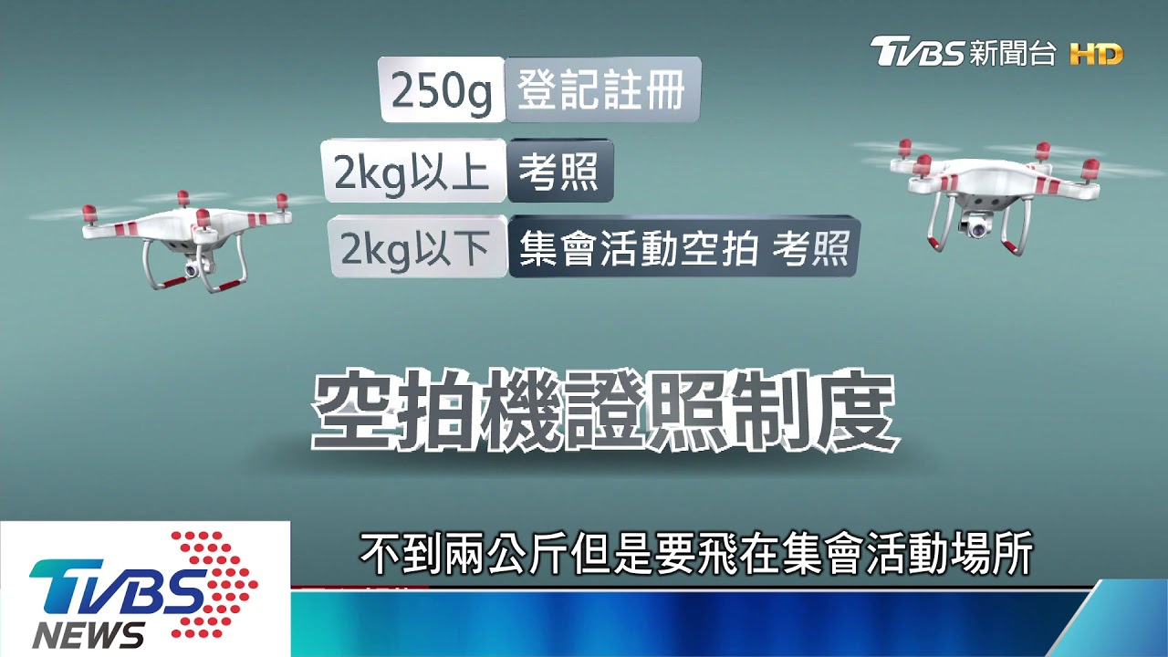 空拍機證照明年上路 2kg以上必須考照