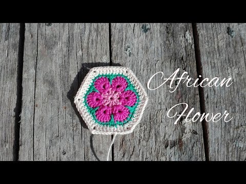 African Flower Crochet, Afrikanische Blume Häkeln