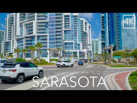 Sarasota Florida City Drive 4K -  Circus City Driving Tour