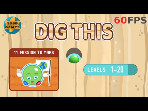 Dig This: MISSION TO MARS Level 11-1 To 11-20 , iOS/Android Walkthrough
