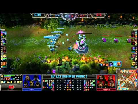Team Curse (CRS) vs Team Dignitas (DIG) || NA LCS Summer 2013 W2D2 || Full Game HD