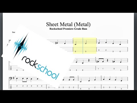 Sheet Metal Rockschool Premiere Grade Bass 'Let's Rock'