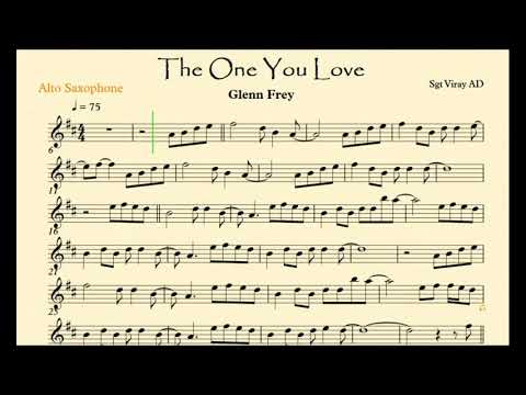 The One You Love By Glenn Frey Eb Instruments Play Along Music Sheet Backing Track