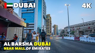 🇦🇪 Al Barsha Dubai 2025 Walking Tour – Hidden Side near Mall of the Emirates [4K