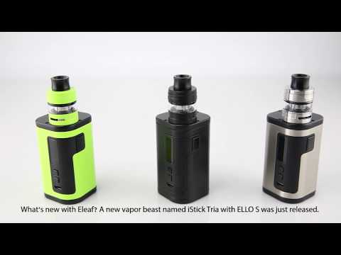 Eleaf iStick Tria с клиромайзером ELLO S (300W, без аккумуляторов) - видео 1