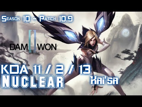 DWG Nuclear KAI'SA vs EZREAL ADC - Patch 10.9 KR Ranked
