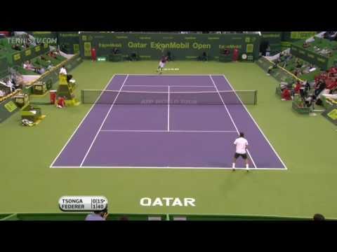 ATP 250 Series Doha 2011 Halve Finale - Roger Federer vs Jo-Wilfried Tsonga