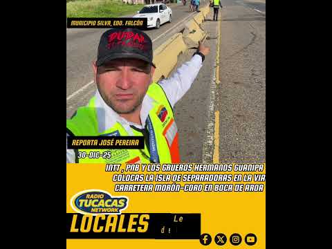 reporta José Pereira desde boca de Aroa municipio Silva Edo Falcón