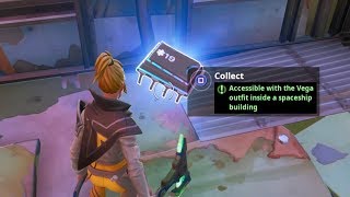 Fortbyte 19 Challenge - Accessible with the Vega Outfit inside a Spaceship Building Guide - Fortnite