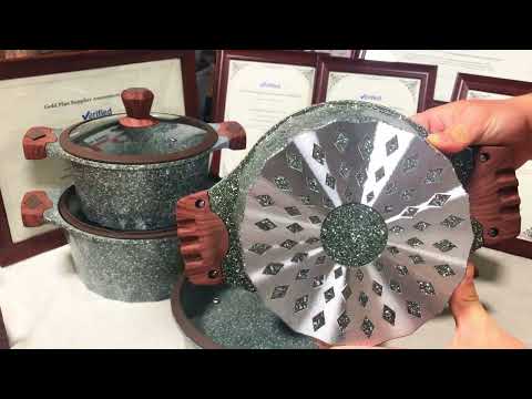 KALA 20-24-28-32cm covered black and grey casserole