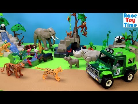 Playmobil Wildlife Jungle Animals and Vehicle Building Playset - Fun Animal Toys For Kids