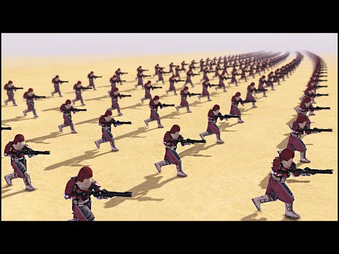 MASSIVE CLONE VS DROID FIELD BATTLE - Star Wars: Galaxy at War Mod Gameplay