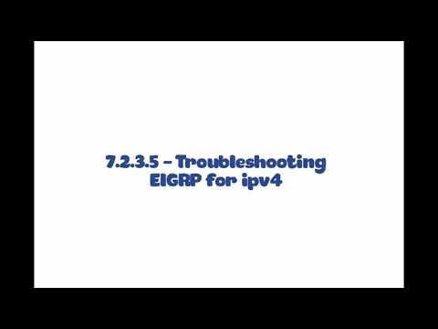 Packet tracer 7.2.3.5 - Troubleshooting EIGRP for ipv4