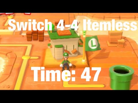 4-4 Itemless Speedrun In 47 IGT (Former WR) : Super Mario 3D World + Bowsers Fury