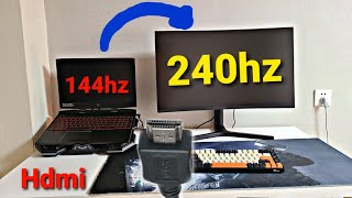 Can a Hdmi cable give 240hz? How to connect 144hz Laptop to 240hz Monitor (Tips and Tricks Guide😍😍)