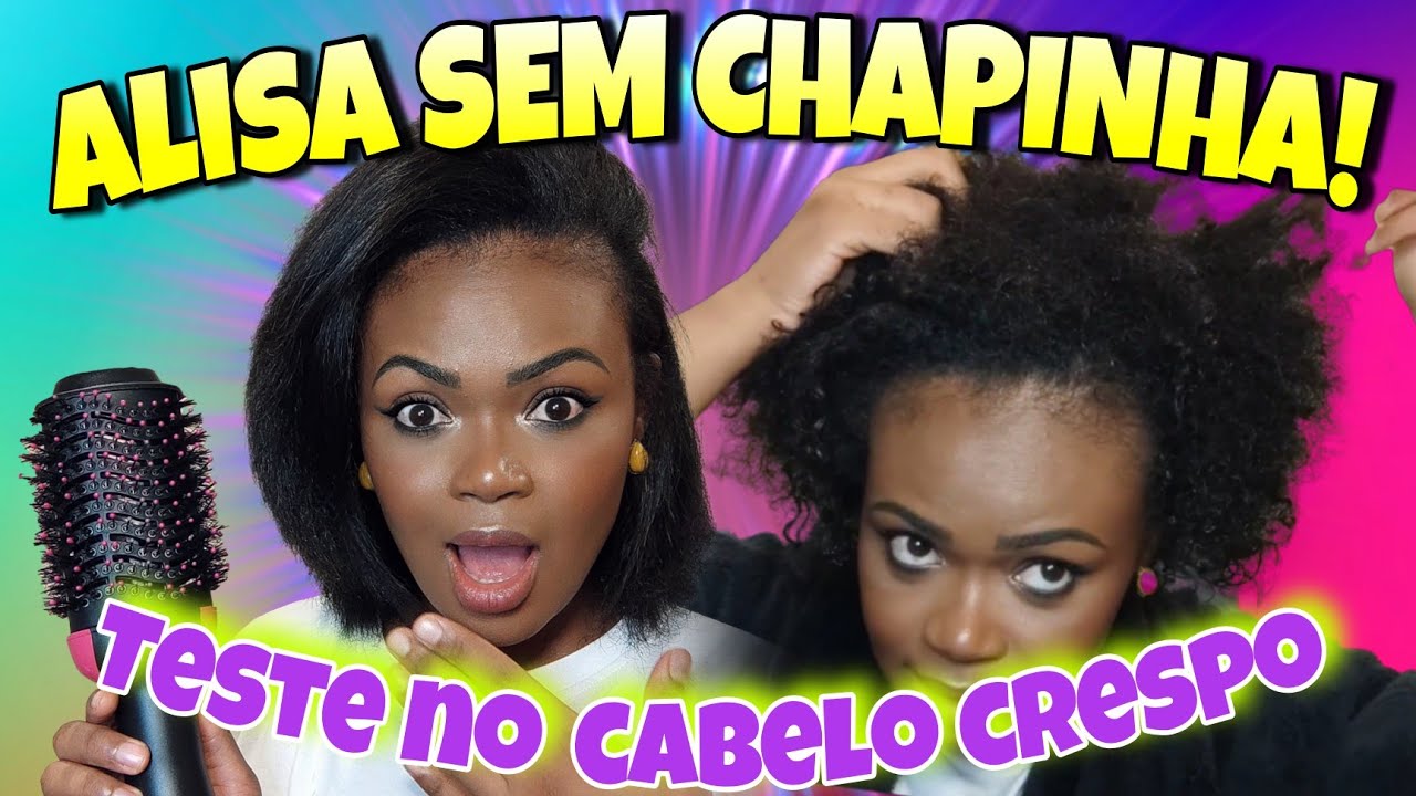 ESCOVA SECADORA  | MUITO BARATA! ALISOU O MEU CABELO CRESPO 😱