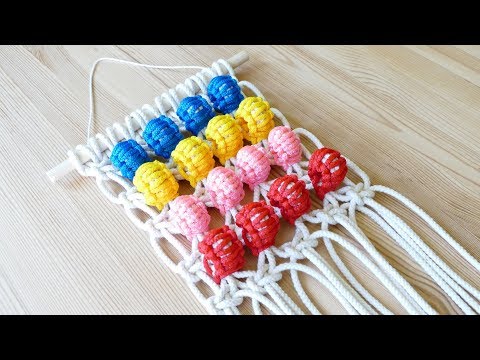 DIY Macrame Wall Hanging Leaves with Flower