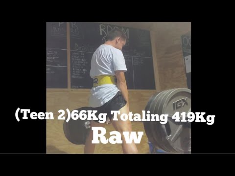 (Teen 2)66Kg USAPL Lifter | 419Kg/925Ibs Total