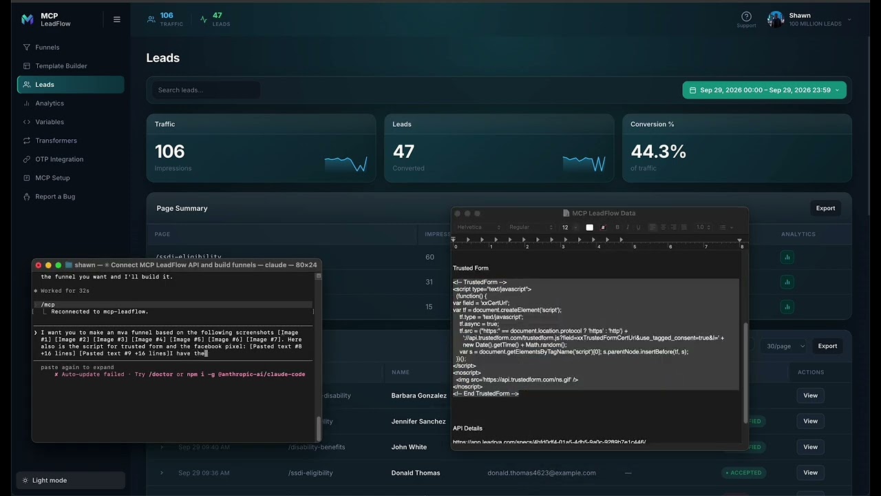 MCP LeadFlow demo video