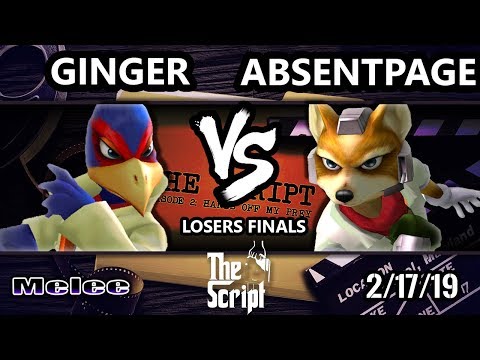 The Script 2 - AbsentPage (Fox) Vs. Ginger (Falco) - Smash Melee Losers Finals