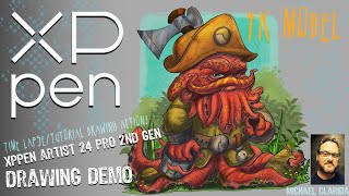 Video thumbnail for XPPen Artist Pro 24(Gen 2) 4K artist review with drawing demo by Michael Clarida Arts