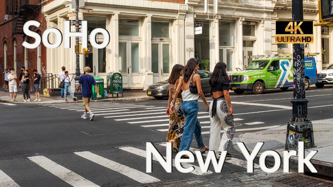 New York City Walking Tour [4K] : Mercer Street and Wooster Street, SoHo
