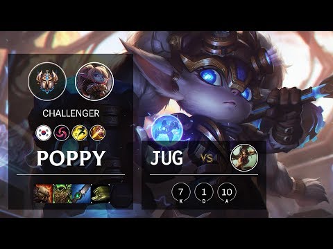Poppy Jungle vs Nidalee - KR Challenger Patch 10.10