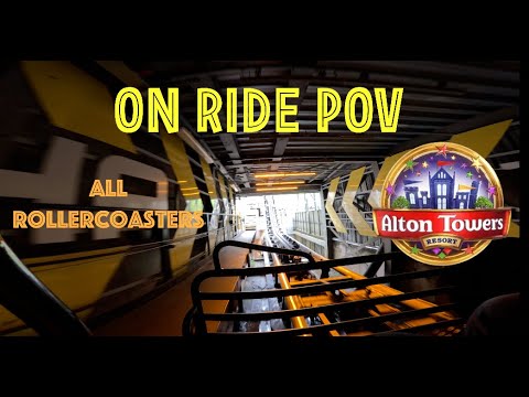 Alton Towers - On Ride POV - 4K Every Rollercoasters Front Seat Compilation -