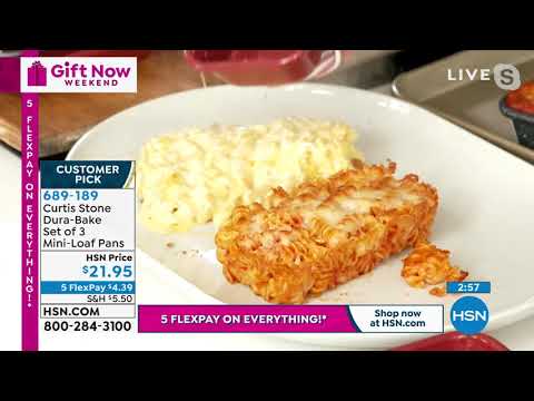 Curtis Stone DuraBake Set of 3 MiniLoaf Pans