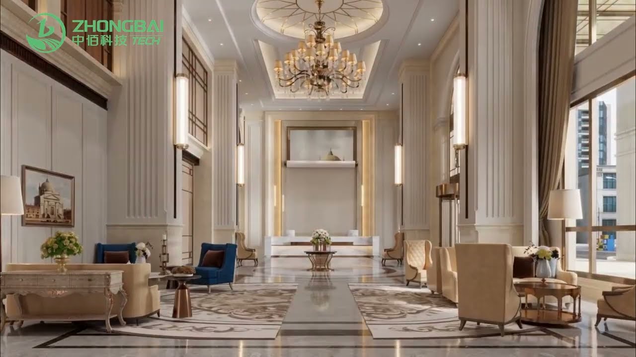 Hotel lobby transformation video by Zhobai