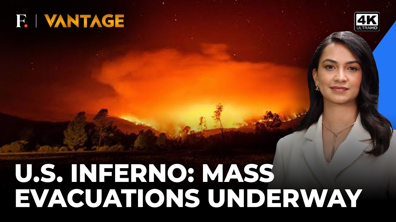 US Wildfires: Thousands Displaced, Man Arrested For Suspected Arson | Vantage on Firstpost | 4K