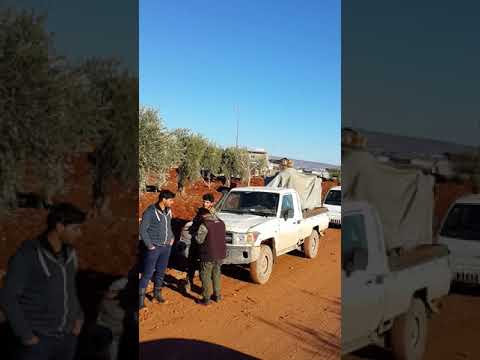 توجه عناصر جيش النخبة الى معركة غصن الزيتون في منطقة عفرين في ريف حلب