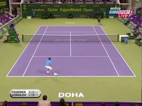 Qatar Open Doha 2010_Federer vs Korolev R2 Highlights