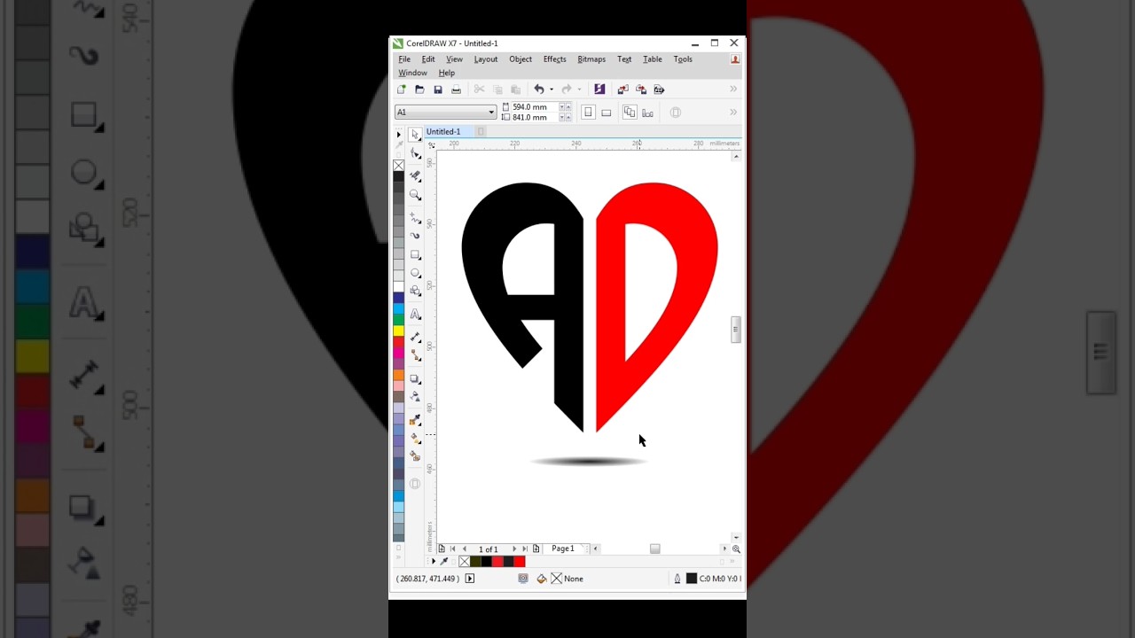 A+D Logo in Coreldraw #vector #coreldraw