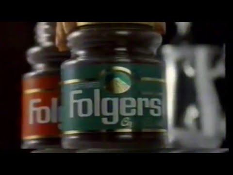 1986 Folgers Crystals Decaffeinated Coffee TV Commercial