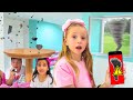 Nastya And Evelyn Learn Safety Rules To Stay Safe From Hurricanes And Storms