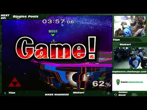 Mass Madness 20 SSBM - Tian (Sheik) vs. Makari (Marth) - Melee Pools