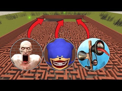 Garry’s Mod Battle Royale： SCP 096 vs Shin Sonic vs Siren Head!