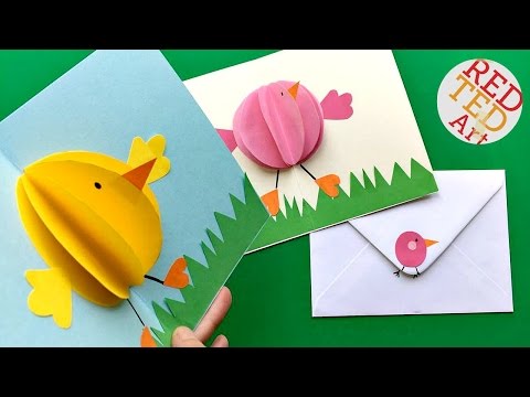 Easy Pop Up Chick Card - 3D Easter Card DIY - Cute & Easy