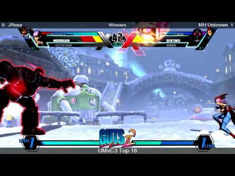 GUTS2 - UMvC3 - Jrosa (Morrigan,Doctor Doom,Strider) Vs.  MH Uknown (Wesker,Sentinel,C.Viper)