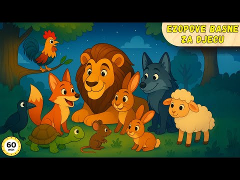 Ezopove Basne za Djecu: Kolekcija Klasičnih Priča s Životinjama i Poukama | 60 Minuta Dječjih Priča