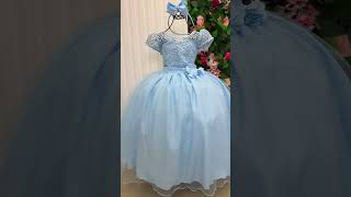 Vídeo de Vestido Infantil Longo Carol Azul Bebê