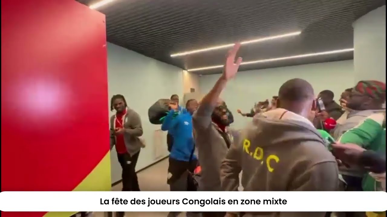 Football Les joueurs Congolais - Les joueurs Congolais ont fait la fête en zone mixte #rdc #football #maroc #worldcup