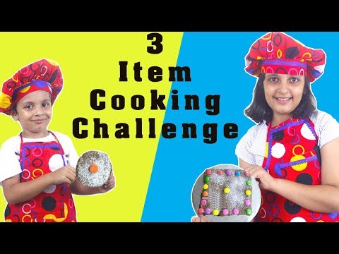 3 Item Cooking Challenge || Kids Activity Fun Chocolate Cake || Aayu And Pihu Show
