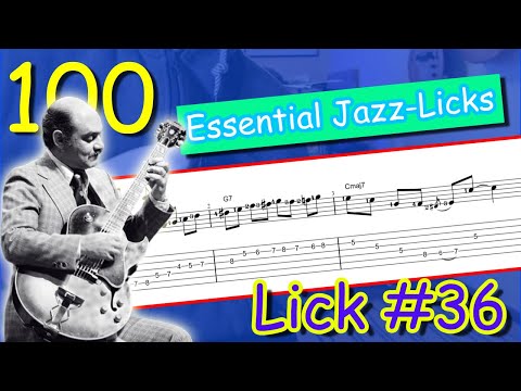 100 essential jazz-licks - lick #36 (guitar lesson with tablature)