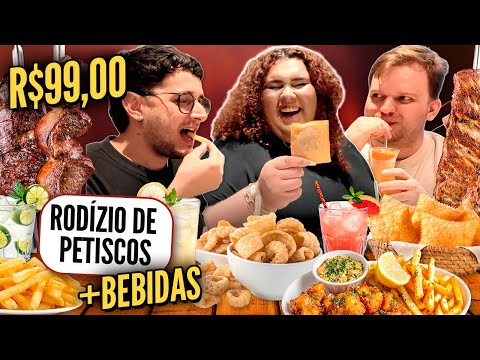 RODÍZIO de PETISCOS de R$99 com MADRINHA do Corrida das Blogueiras