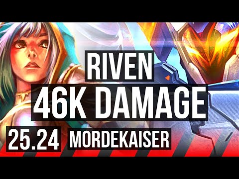 RIVEN vs MORDEKAISER (TOP) | 46K damage | NA Master | 25.24